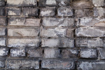 old ugly white brick wall