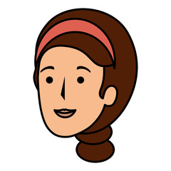 beautiful woman head avatar character