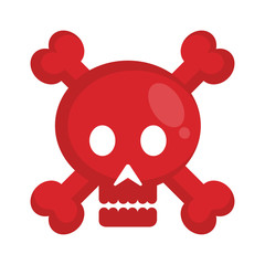 skull danger signal icon