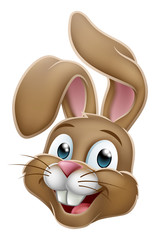 Easter bunny cute rabbit cartoon character face graphic illustration