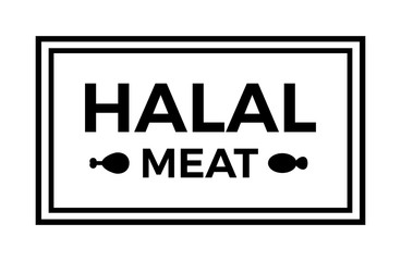 Halal food label, sign, symbol