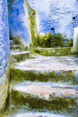 In den Gassen von Chefchaouen in Marokko