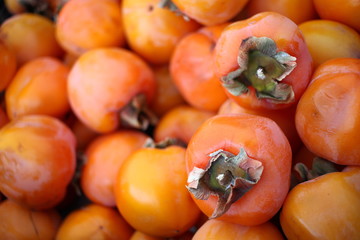 Persimmon fruit or Paradise apple fruit pattern