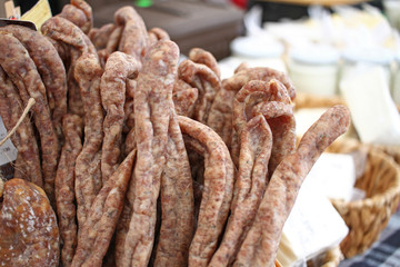 Dry sausages, meat stick, jerky