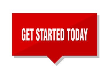 get started today red tag
