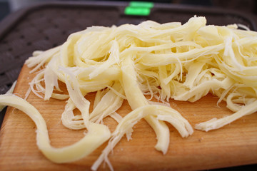 Yellow kashkaval from cow, goat or sheep milk 
