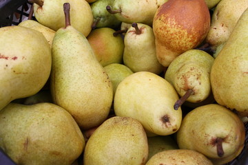 Fresh pears. Pear fruits pattern