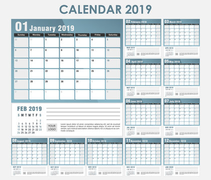 Calendar for 2019