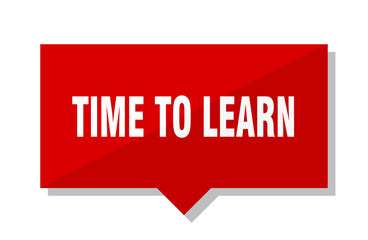 time to learn red tag