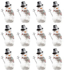 sweet snowman hand drawn background card