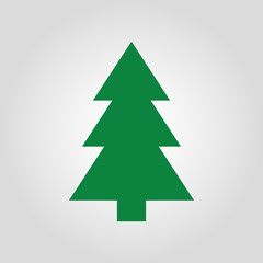 Christmas tree isolated vector icon 
