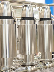 Industrial stainless gas and fluid cylinders © Stringer Image
