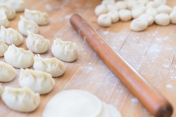 The process of making dumplings