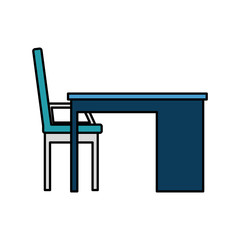 desk and chair office scene