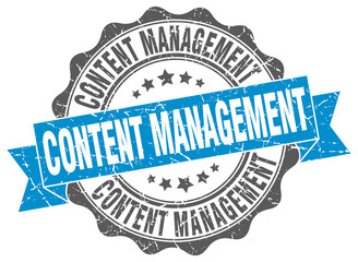 content management stamp. sign. seal