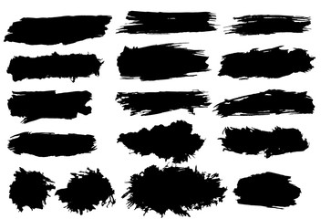 Set of grunge vector brush strokes. Artistic design elements