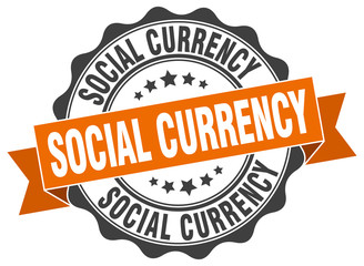 social currency stamp. sign. seal