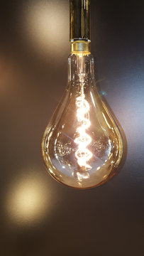 vintage light bulb in vintage style in a retro atmosphere