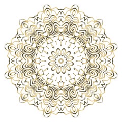 Hand-Drawn Henna Ethnic Mandala. Circle lace ornament. Vector illustration. for coloring book, greeting card, invitation, tattoo. Anti-stress therapy pattern