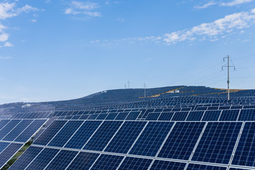 Photovoltaic panels and overhead transmission lines