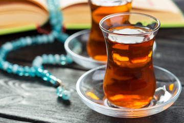 Turkish tea in traditional glass