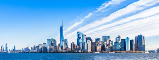 Foto op Plexiglas ニューヨーク　マンハッタンの摩天楼　ワイド © oben901