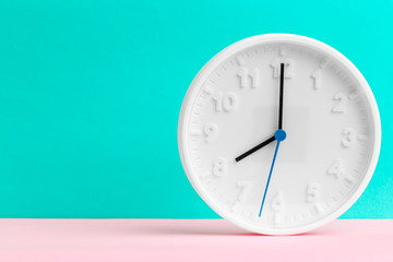 Wall Clock on color background