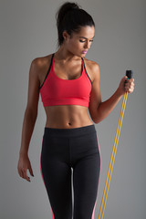 Young fitness woman. Top, sporty