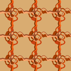 Seamless pattern background of multicolored lines with scribbler.