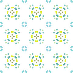 Seamless abstract pattern background with a variety of colored circles.