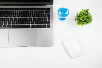 laptop and worktable