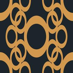 Seamless geometric abstract pattern with circles and rings