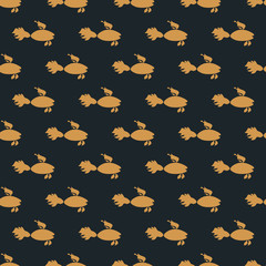 Seamless vector pattern. Fish