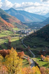 Foto op Canvas beautiful valley at pyrenees on autumn season, Spain © jon_chica