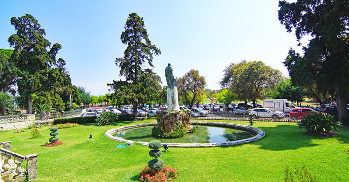Parque o jardines Enoseos, Corfu, Grecia, Europa