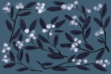 floral olive pattern design