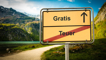 Obraz premium Schild 379 - Gratis
