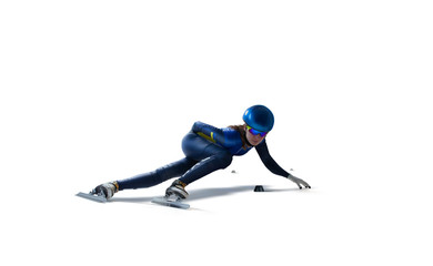 short track speed skating isolated