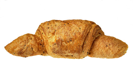 Croissant on a white background