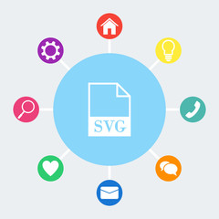 SVG file icon. Vector.