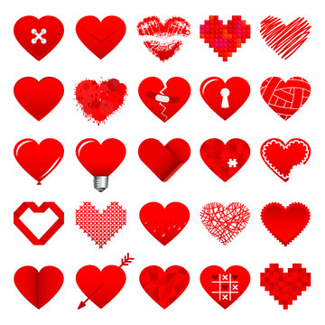 Red Hearts Icons
