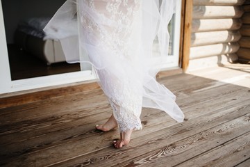 bride and groom in white dress