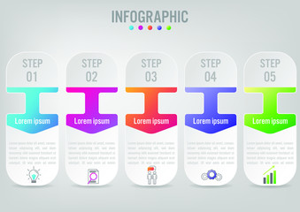 Business infographic labels template with options.Creative concept for infographic.