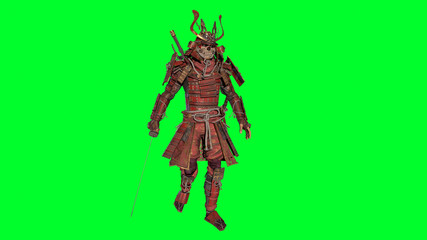 The Samurai Warrior 3d model render