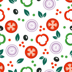 seamless vegetable pattern