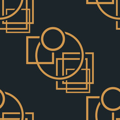 Geometric seamless pattern. Square and circles