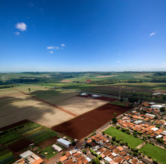 Aerial landscape city (Aramina - Sao Paulo - Brazil). October, 2018