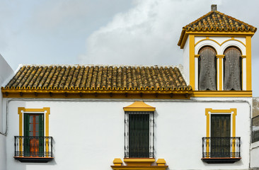 Arquitectura andaluza tradicional en Los Palacios, Andalucía, Sevilla