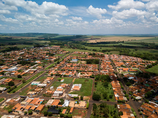 Aerial landscape city (Aramina - Sao Paulo - Brazil). October, 2018