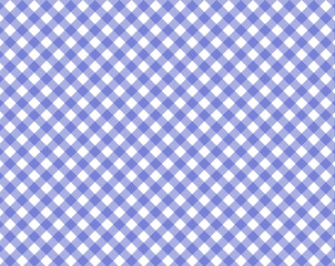 Diagonales Tischdeckenmuster blau weiß